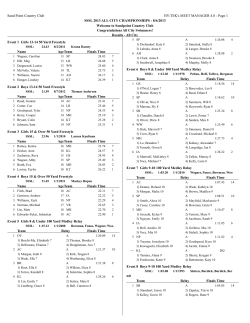 SSSL 2013 ALL CITY CHAMPIONSHIPS