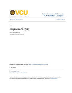 Enigmatic Allegory - VCU Scholars Compass