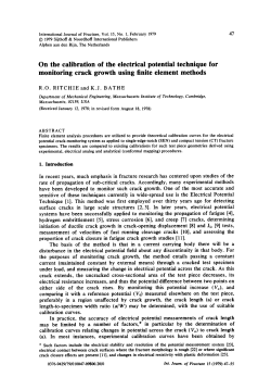 On the calibration of the electrical potential technique for