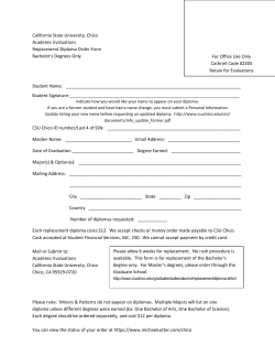 California State University, Chico Academic Evaluations