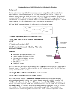Standardization of NaOH Solution by Colorimetric Titration