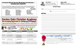 JULY - Garden Oaks Church of Christ