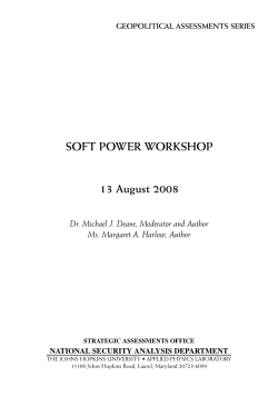 soft power workshop - The Johns Hopkins University Applied