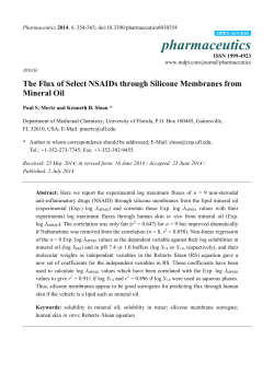 The Flux of Select NSAIDs through Silicone Membranes from