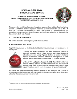 AB 1344 Brown Act - Schools Legal Service