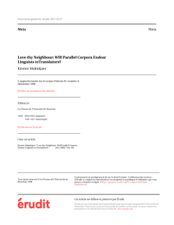 Love thy Neighbour: Will Parallel Corpora Endear Linguists