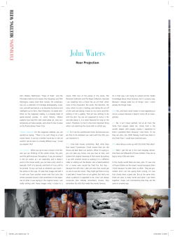 Eyemazing John Waters Rear Projection by Clayton