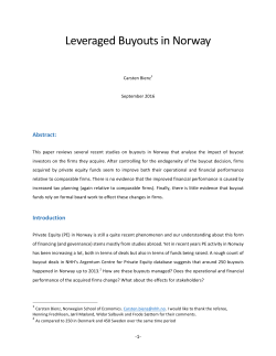 Private Equity in Norway 23 06 16