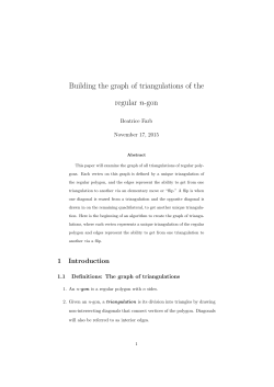Building the graph of triangulations of the regular n-gon