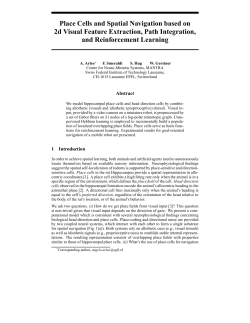 Place Cells and Spatial Navigation based on 2D Feature Extraction