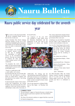 Nauru Bulletin - The Government of the Republic of Nauru