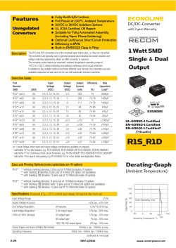 Datasheet - RECOM Power