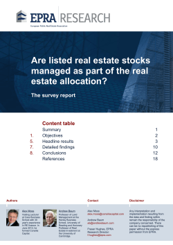 Are listed real estate stocks managed as part of the real