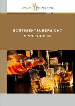sortiments&uuml;bersicht spirituosen