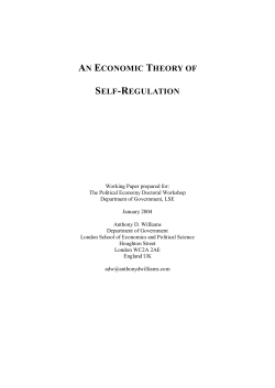 An Economic Theory of Self-Regulation