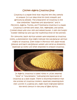 Chicken Algeria Couscous Soup