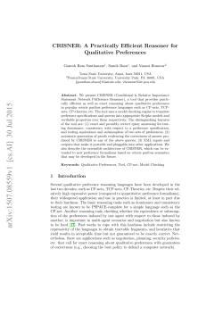 CRISNER: A Practically Efficient Reasoner for Qualitative Preferences