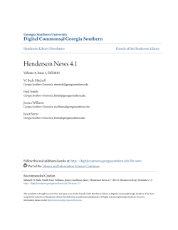 Henderson News - Digital Commons@Georgia Southern