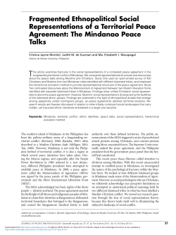 Fragmented Ethnopolitical Social Representations of a Territorial