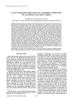 in situ infrared speciation of adsorbed carbonate on aluminum and