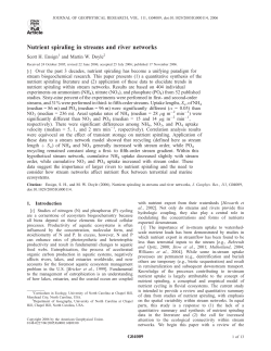 Nutrient spiraling in streams and river networks