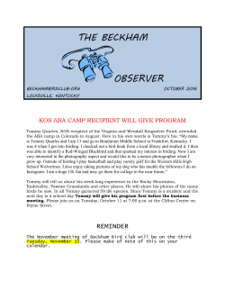 October 2016 - Beckham Bird Club