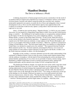 Read Manifest Destiny