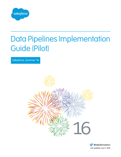 Data Pipelines Implementation Guide (Pilot)