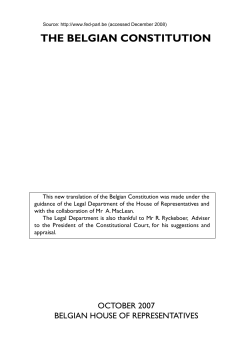 THE BELGIAN CONSTITUTION
