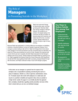 Managers - Suicide Prevention Resource Center