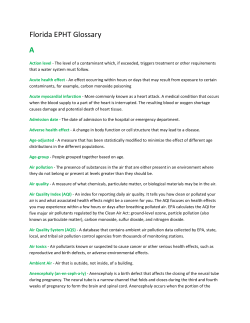 Glossary - Florida Environmental Public Health Tracking