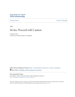 Sit-Ins: Proceed with Caution