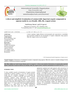 A direct and simplistic bromination of commercially