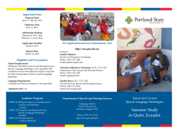 Summer Study in Quito, Ecuador