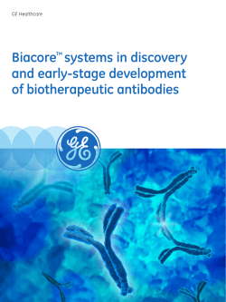Biacore™ systems in discovery and early