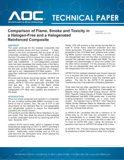 Comparison of Flame, Smoke and Toxicity in a Halogen