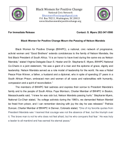 Nelson Mandela - Black Women For Positive Change