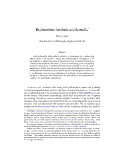 Explanations: Aesthetic and Scientific