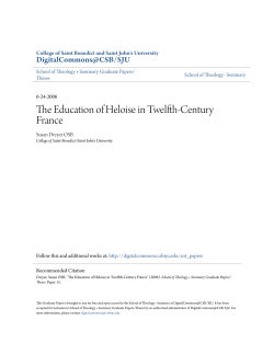 The Education of Heloise in Twelfth