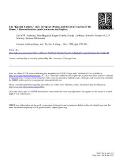 "Kurgan Culture," Indo-European Origins, and the Domestication of