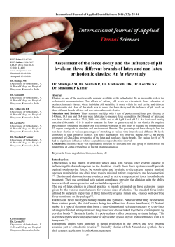 Assessment of the force decay and the influence of pH levels on