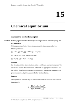 Chemical equilibrium