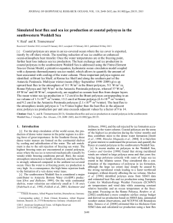 Simulated heat flux and sea ice production at coastal polynyas in the