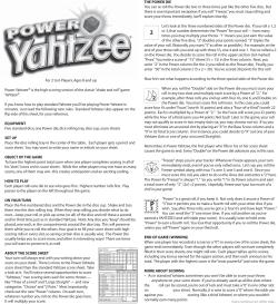 For 2 to 6 Players, Ages 8 and up Power Yahtzee&reg; is the high