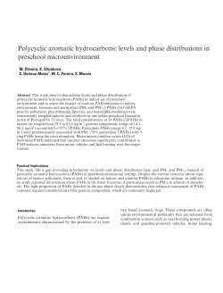 Polycyclic aromatic hydrocarbons: levels and phase distributions in