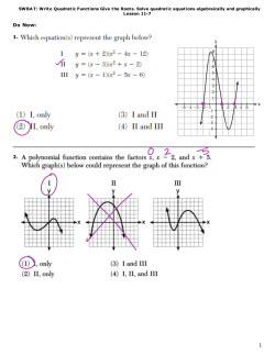 11-7 Solving Quadratic Equations