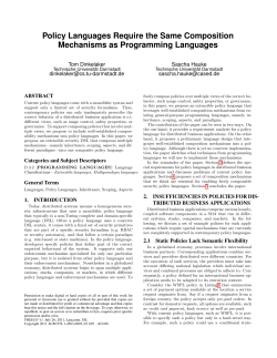 Policy Languages Require the Same Composition Mechanisms as