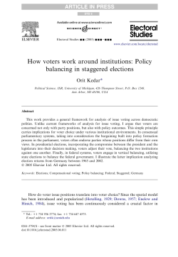 Policy balancing in staggered elections