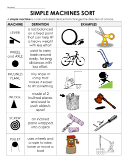 simple machines sort - Peach County Schools