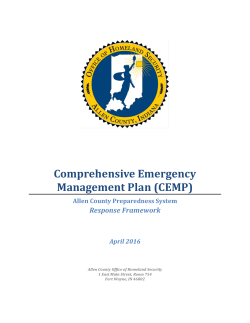Comprehensive Emergency Management Plan (CEMP)